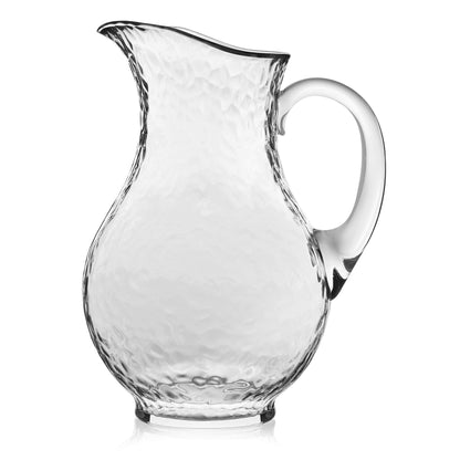 Acapulco Large Glass Pitcher Set of 2 – 89 oz, Clear Tall Bubble Design with Handle