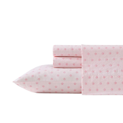 Laura Ashley - Sheet Set, Breathable Cotton Percale Bedding with Matching Pillowcases, Soft Home Decor
