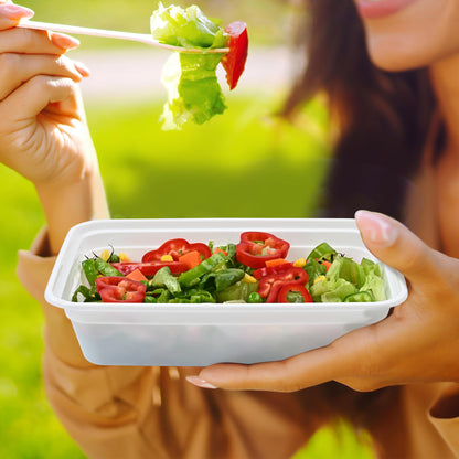 Prep Food Storage Containers with Lids – Reusable BPA-Free Lunch Bento Boxes, Stackable, Microwave, Dishwasher & Freezer Safe