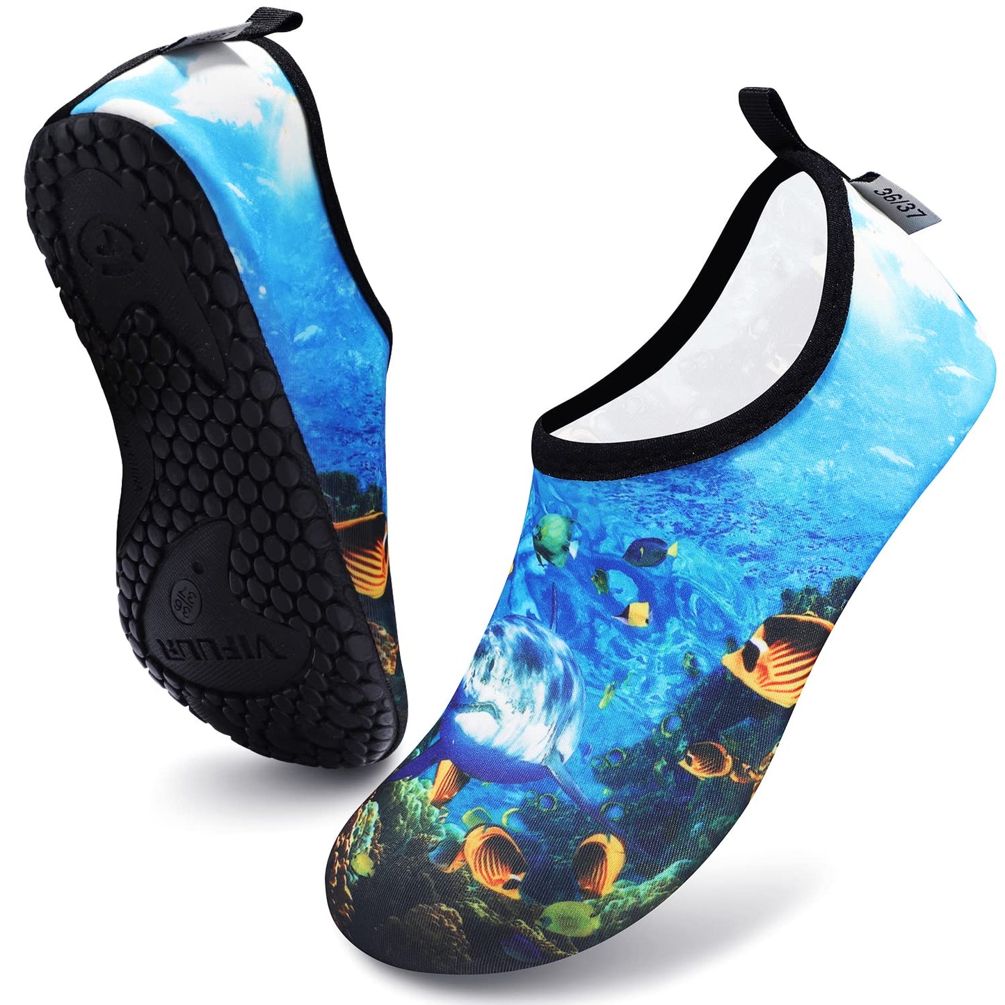 VIFUUR Water Sports Shoes Barefoot Quick-Dry Aqua Yoga Socks Slip-on for Men Women