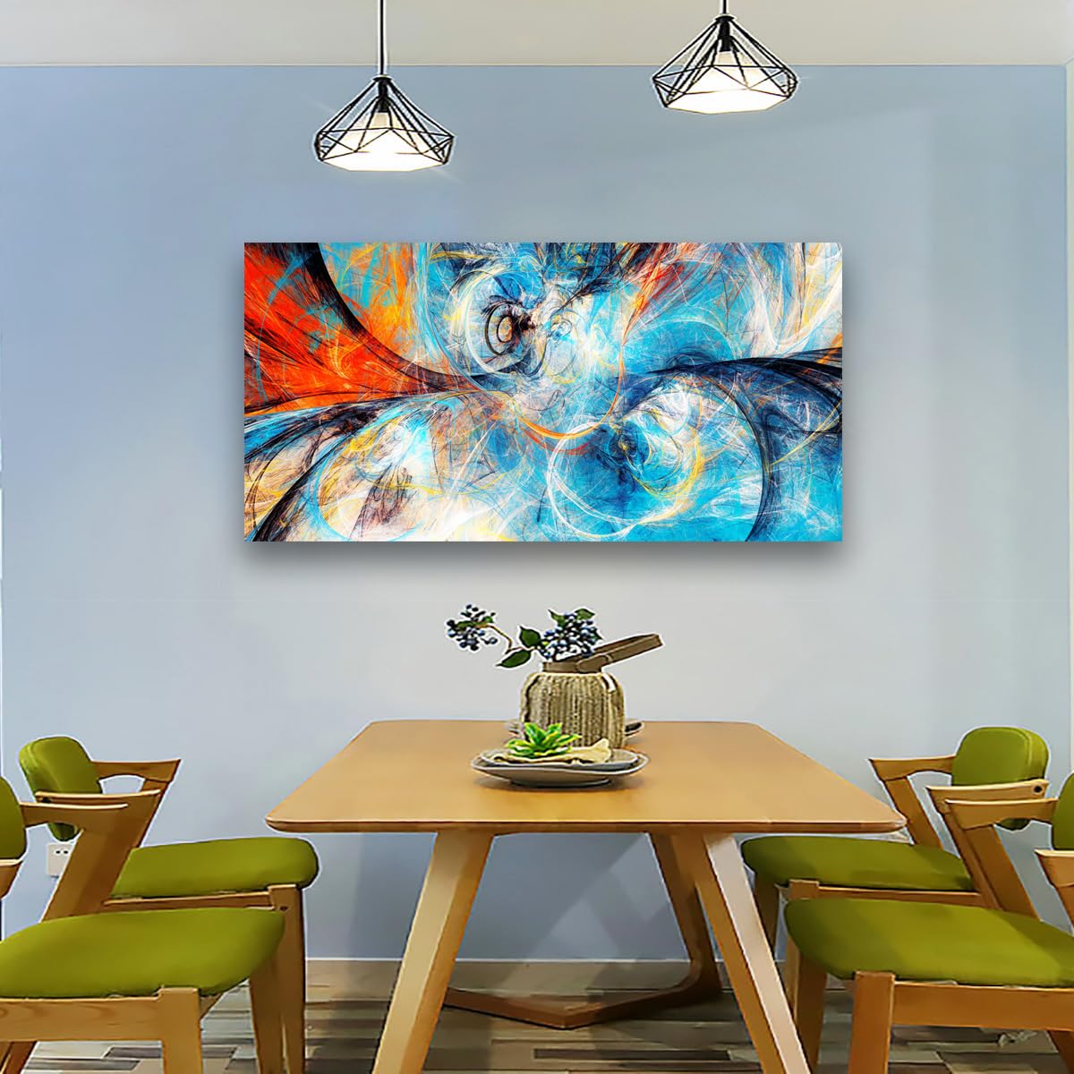 Golden Lotus Pictures Canvas Wall Art for Living room Office Bedroom Wall Decor,Flowers Wall Art Print Paintings Modern Abstract Oil Painting Artwork Waterproof Ready to Hang-20x40inch