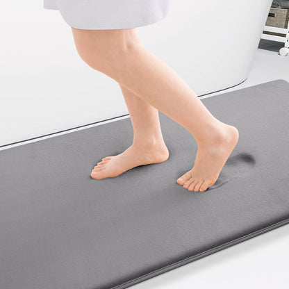 Smiry Memory Foam Bath Mat – Ultra Soft, Absorbent, Non-Slip Rug for Bathroom