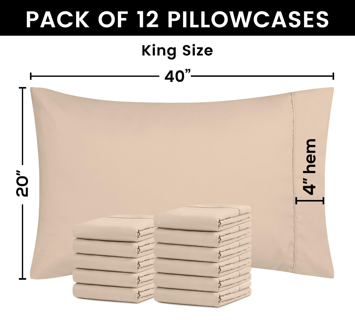 Utopia Bedding Queen Pillow Cases - Pack of 4 - Envelope Closure - Soft Brushed Microfiber Fabric - Shrinkage and Fade Resistant Pillow Covers Queen Size 20 X 30 Inches (Queen, Grey)