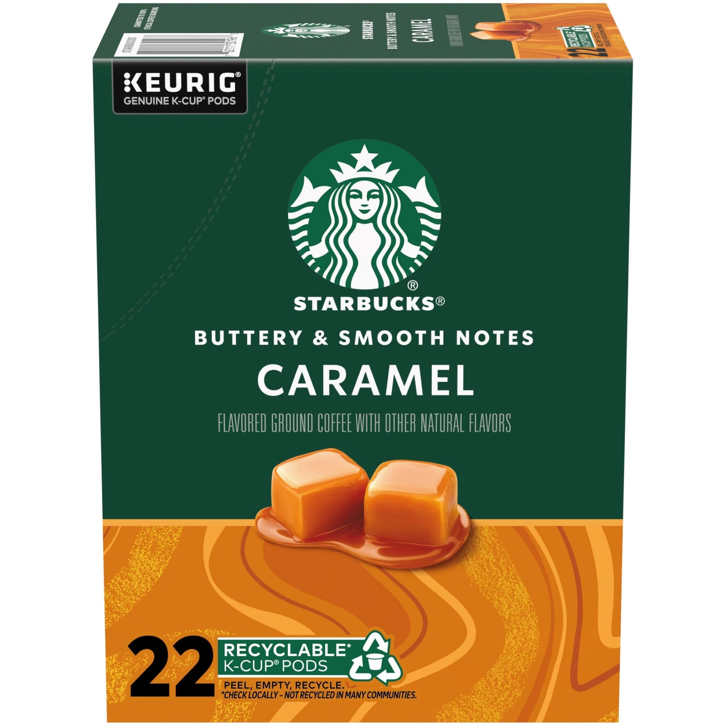 Starbucks K-Cup Coffee Pods, Naturally Flavored Coffee Variety Pack for Keurig Brewers, 100% Arabica, 1 Box (40 Pods)