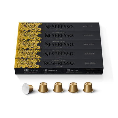 Nespresso Inspired Ispirazione Espresso Set (50 Capsules – Compatible with Original Line