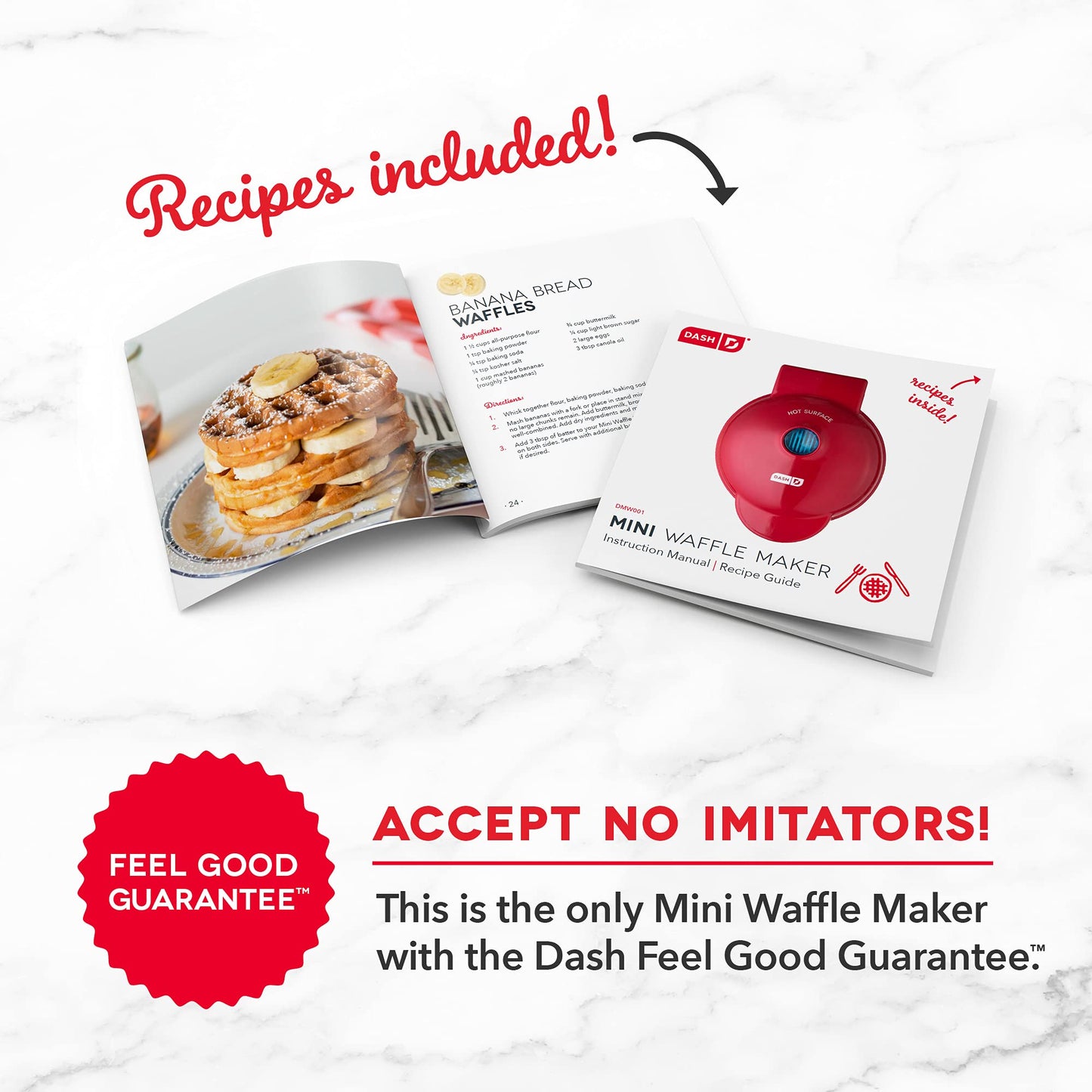 DASH Mini Maker for Individual Waffles, Hash Browns, Keto Chaffles with Easy to Clean, Non-Stick Surfaces, 4 Inch, White Pineapple