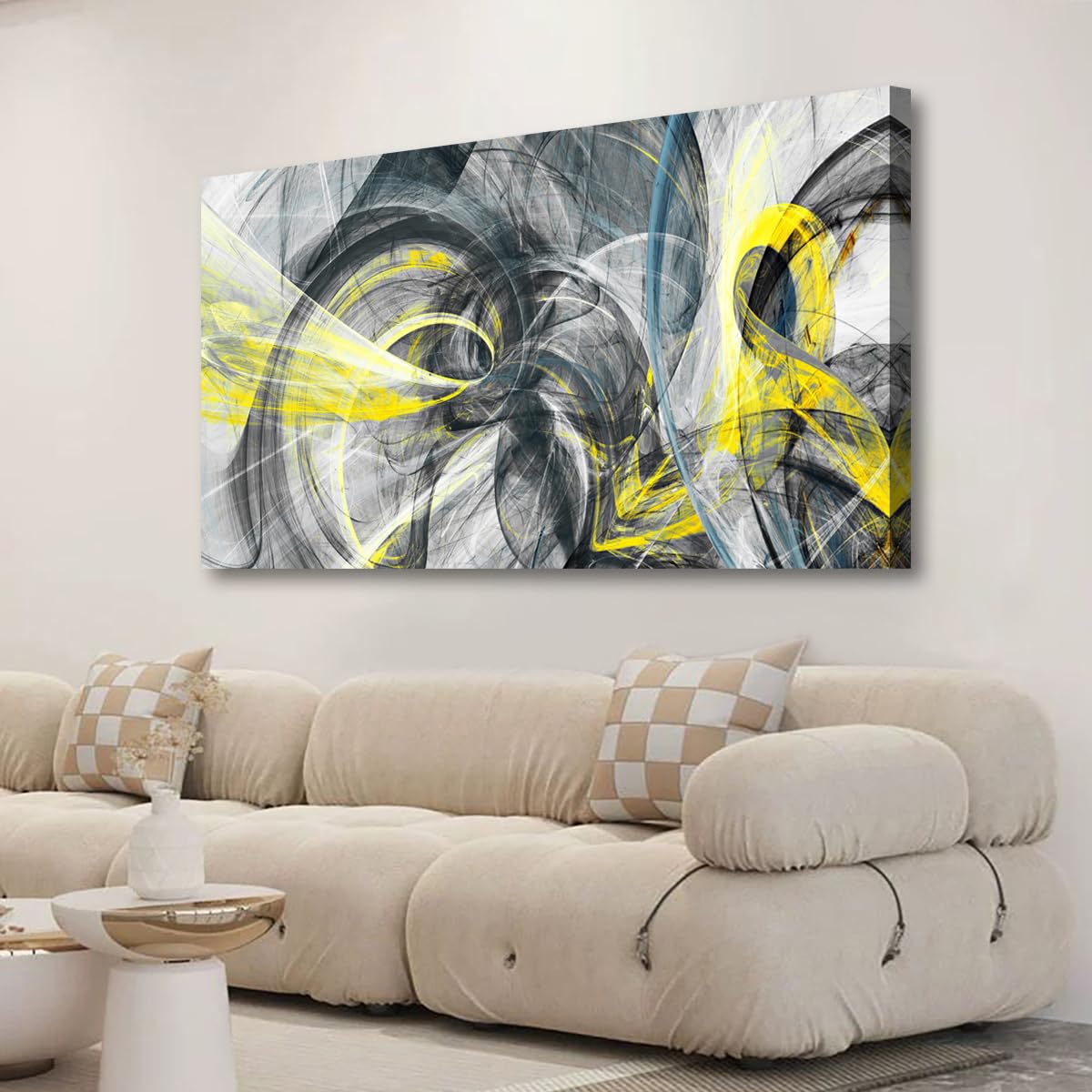 Golden Lotus Pictures Canvas Wall Art for Living room Office Bedroom Wall Decor,Flowers Wall Art Print Paintings Modern Abstract Oil Painting Artwork Waterproof Ready to Hang-20x40inch