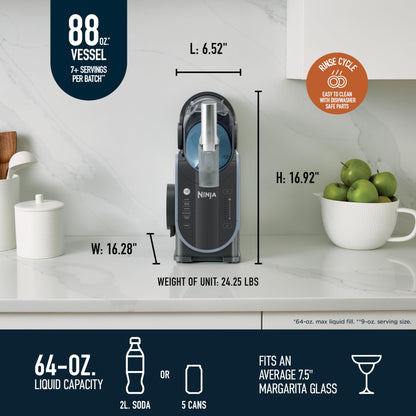 Ninja SLUSHi FS301 Frozen Drink Machine – RapidChill, 88oz, 5 Programs, Black