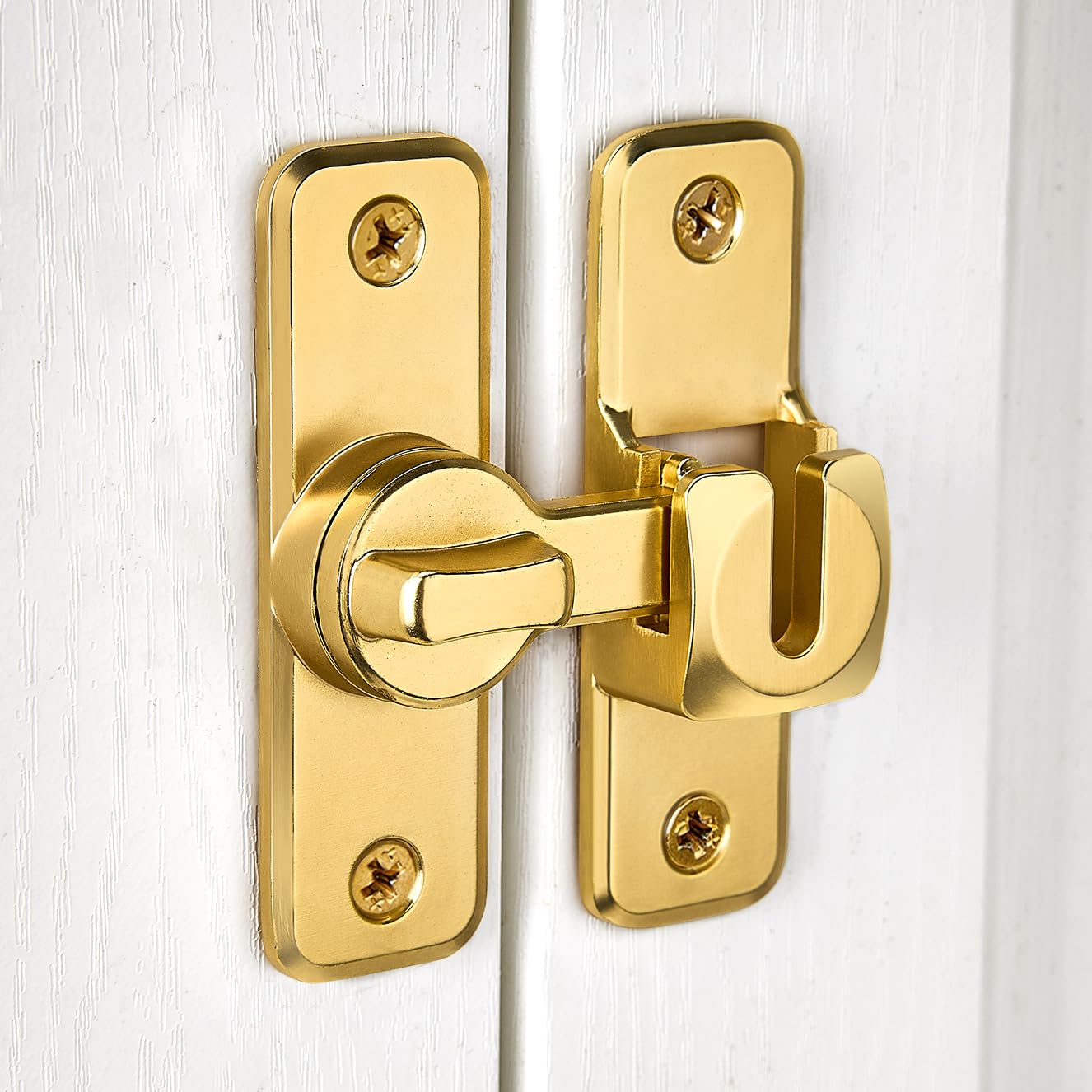 Enhanced Security Flip Latch Lock, Heavy-Duty Sliding & Swing Door Latch