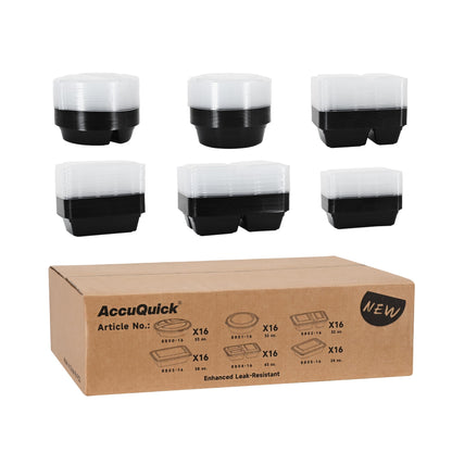 Prep Food Storage Containers with Lids – Reusable BPA-Free Lunch Bento Boxes, Stackable, Microwave, Dishwasher & Freezer Safe