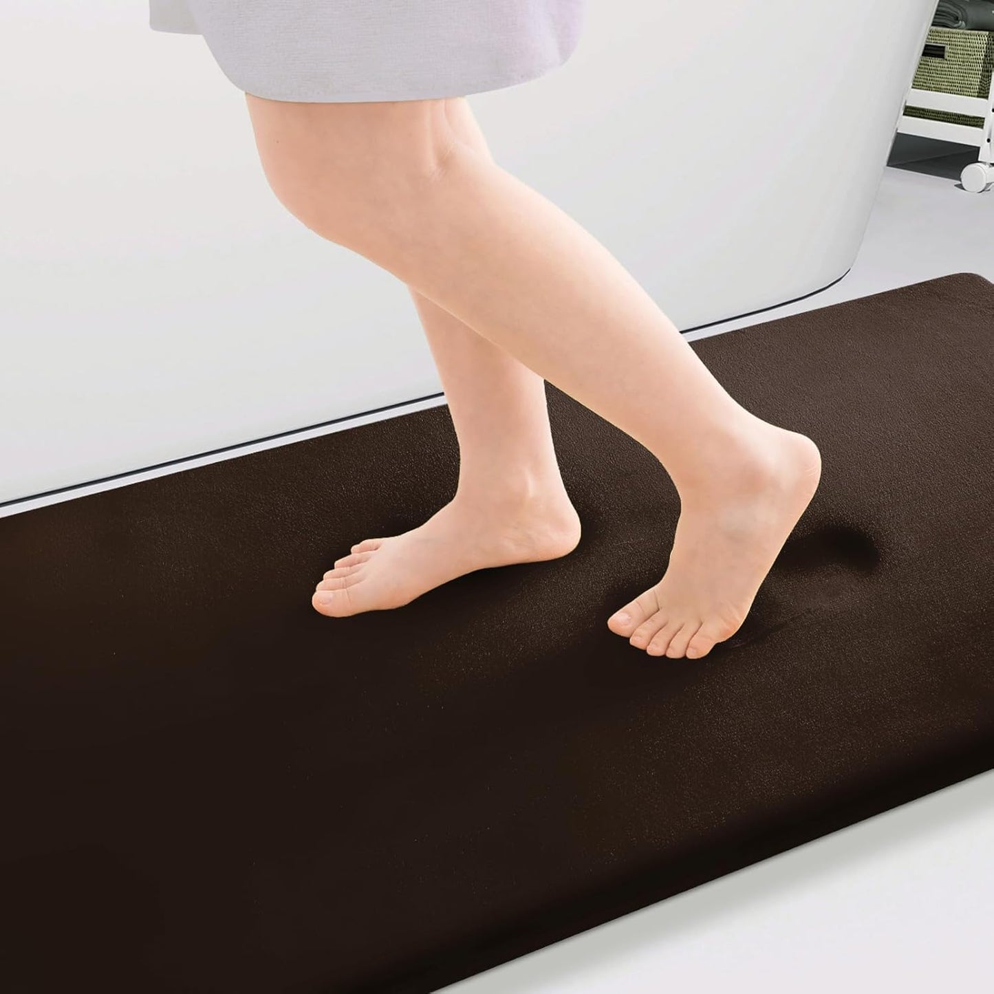 Smiry Memory Foam Bath Mat – Ultra Soft, Absorbent, Non-Slip Rug for Bathroom