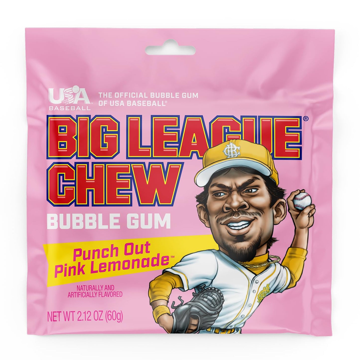 Big League Chew Outta Here Original Bubble Gum – klassischer Ballpark-Geschmack | Perfekt für Baseballspiele, Teams, Imbissbuden, Partys und mehr | Packung mit 12 Beuteln (je 2,12 oz)