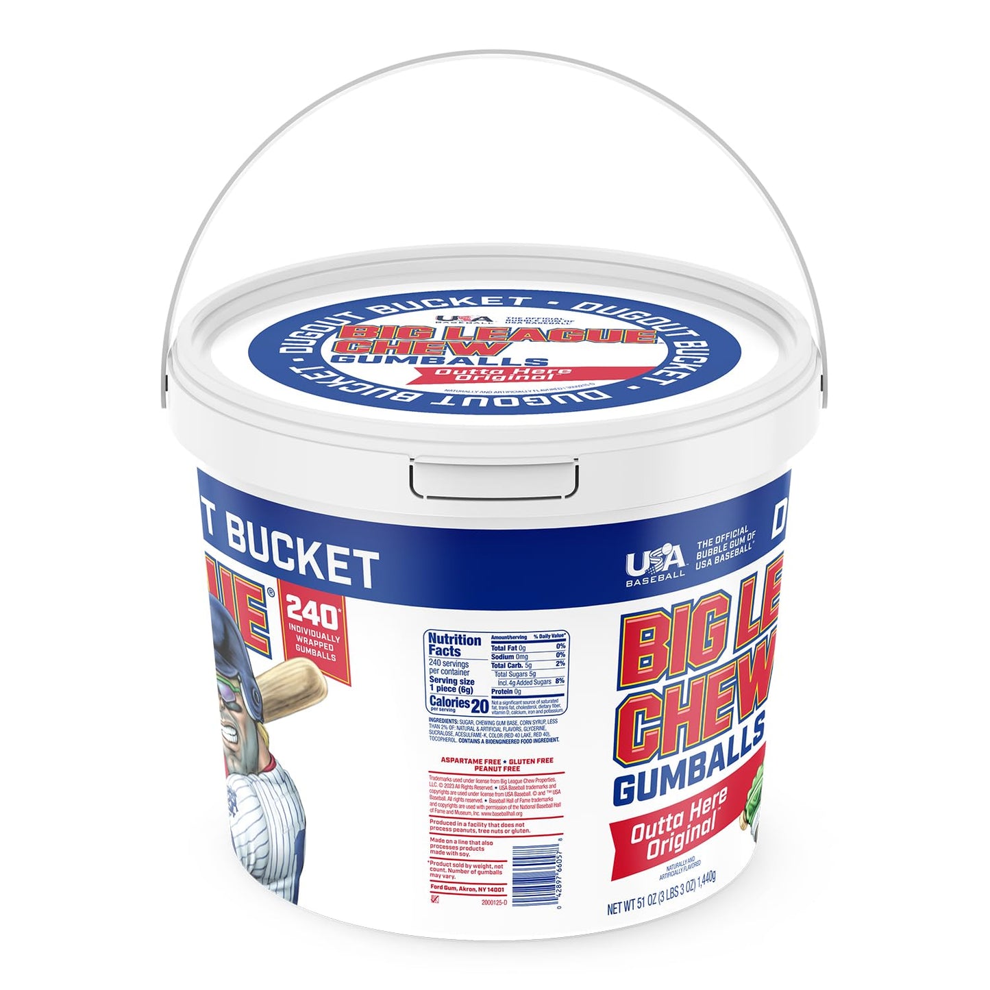 Big League Chew Outta Here Original Bubble Gum – klassischer Ballpark-Geschmack | Perfekt für Baseballspiele, Teams, Imbissbuden, Partys und mehr | Packung mit 12 Beuteln (je 2,12 oz)