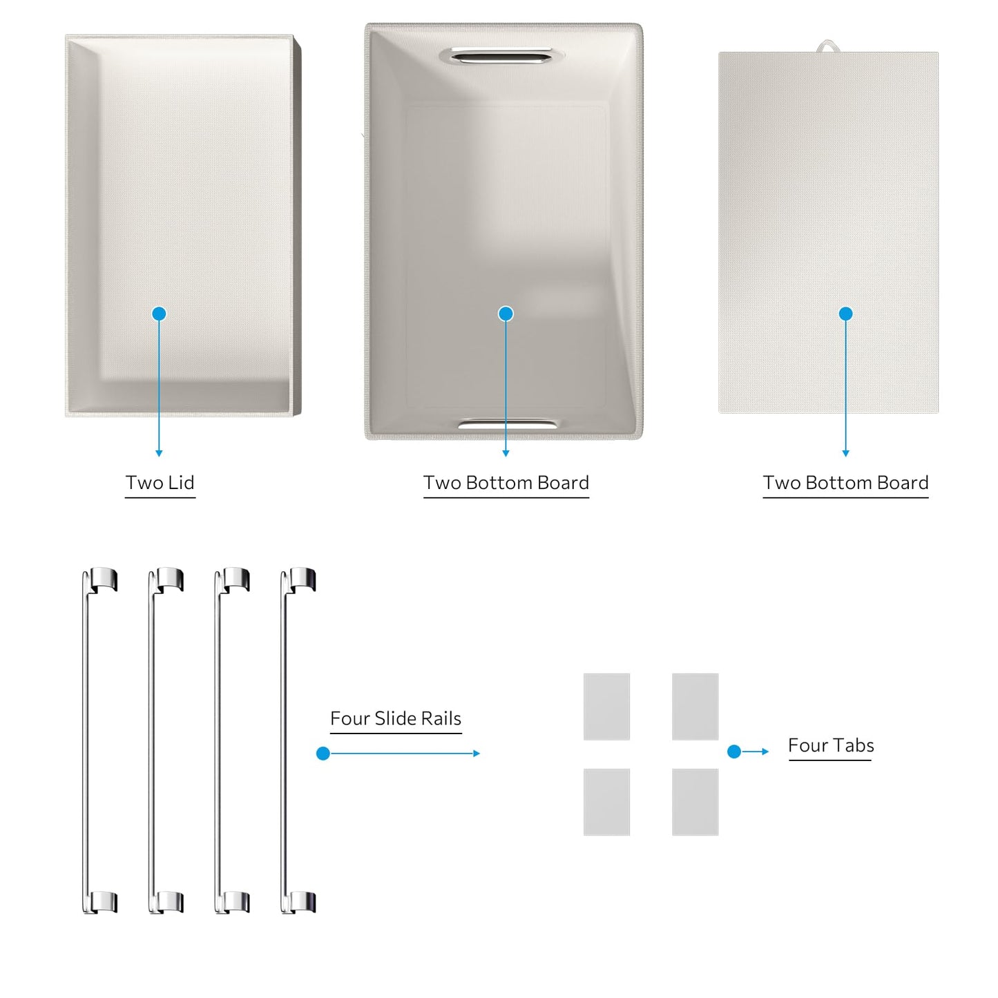 Hängeregistraturbox mit Deckel, 2er-Set, Aufbewahrungsboxen für Aktenordner, zusammenklappbarer dekorativer Aktenschrank aus Leinen für Büro/Zuhause (35,6 x 23,5 x 27,6 cm) (Marineblau) 