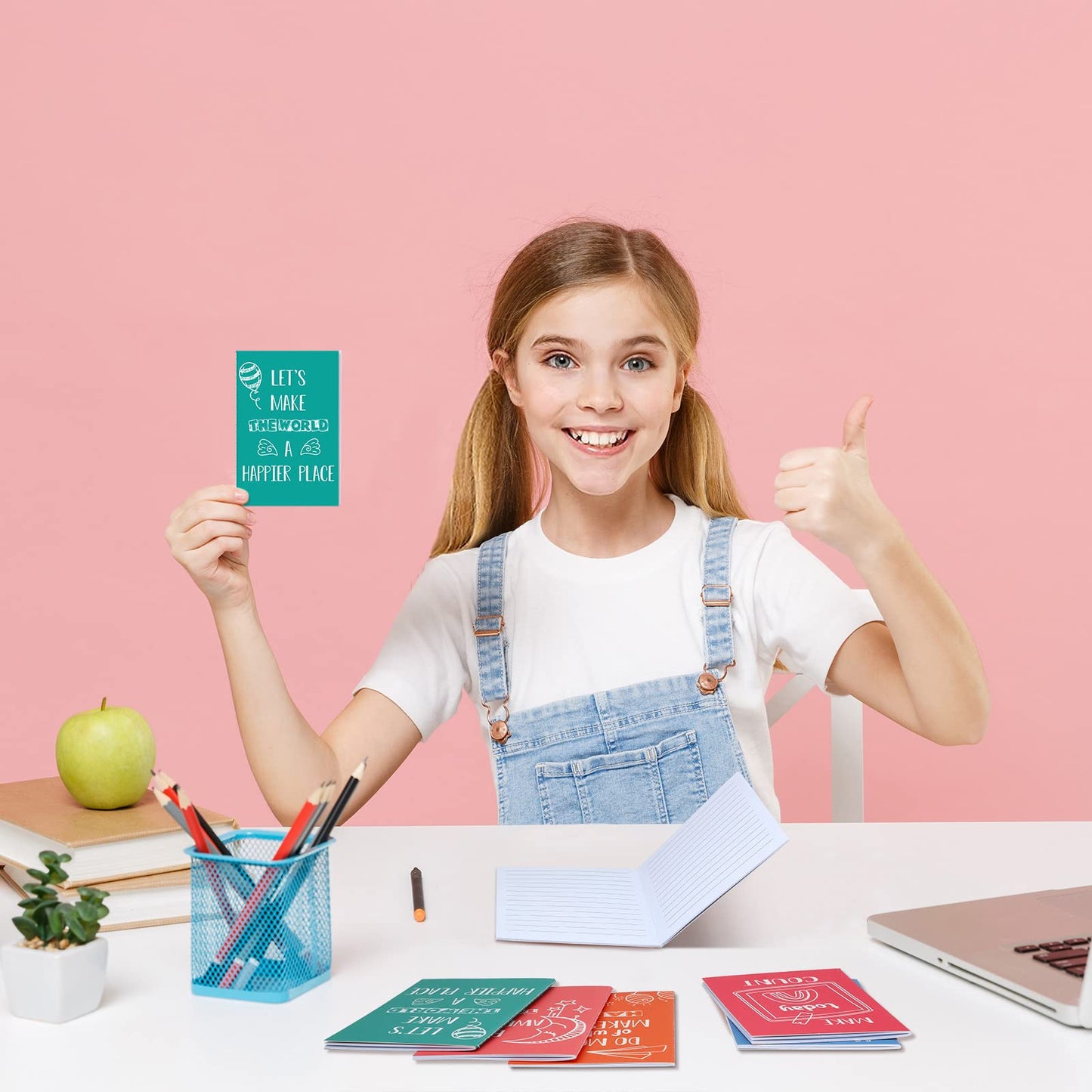 Zonon 24 Pcs Mini Colorful Notebooks Bulk Gifts, Funny Motivational Journals Notepads Inspirational Notepads Small Pocket Notebook Teacher Office Prizes Travel(Motivational Style)