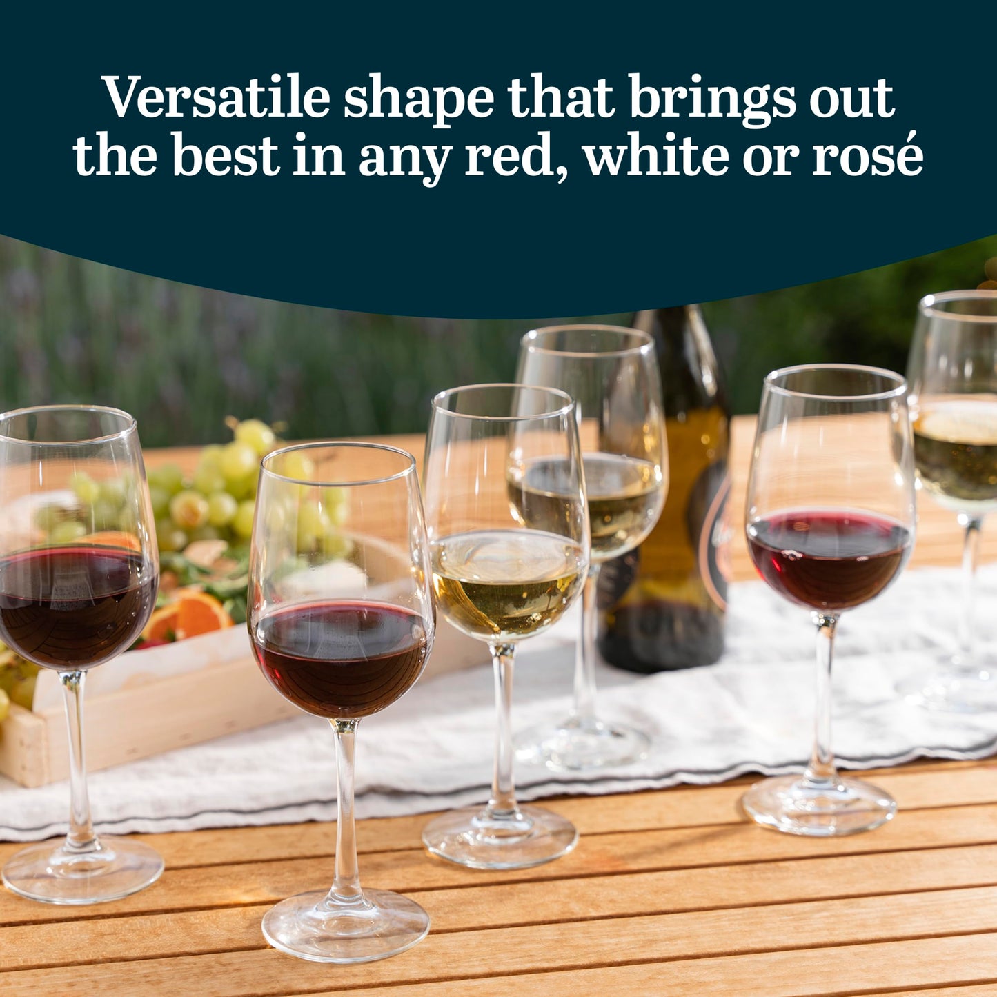 Libbey Vina Red Balloon Wine Glasses, 18.25 Oz Elegant Large Red Wine Glasses Set of 6, Long Stem Glass Wine Glasses for Weddings, Birthdays, and More