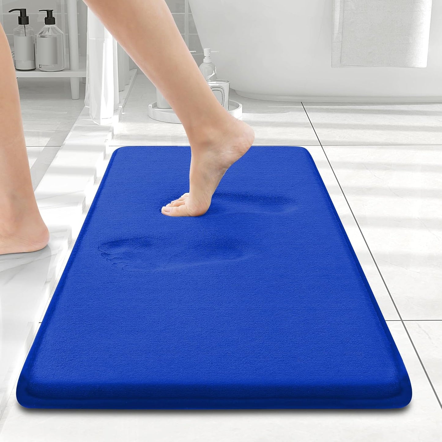Smiry Memory Foam Bath Mat – Ultra Soft, Absorbent, Non-Slip Rug for Bathroom
