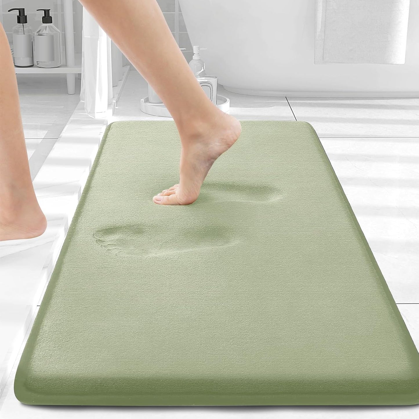 Smiry Memory Foam Bath Mat – Ultra Soft, Absorbent, Non-Slip Rug for Bathroom