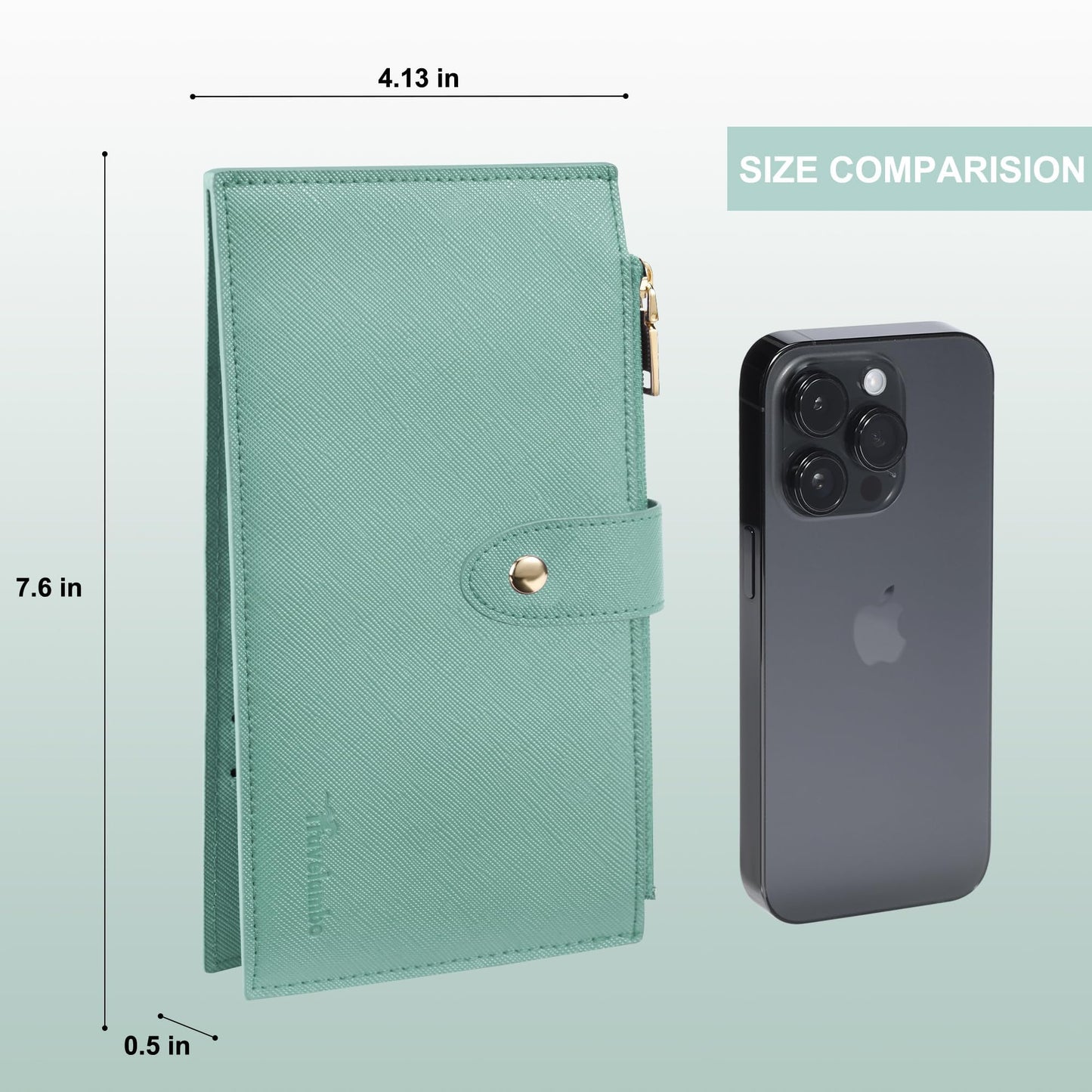 Travelambo RFID Wallet Women Large Size Bifold Multi Card Wallet Case with Zipper Pocke Credit Card Holder for Women