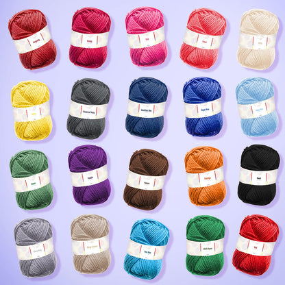 Crochet Kit for Beginners Adults and Kids, Knitting & Crochet Supplies Includes 1500 Yards Assorted Yarn