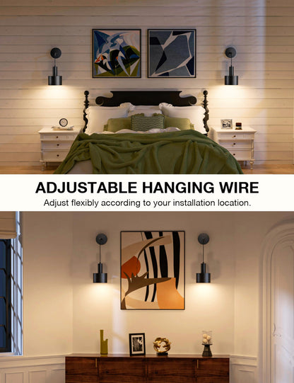 Rechargeable Battery Wall Sconce – 9-Color Dimmable Wireless Light