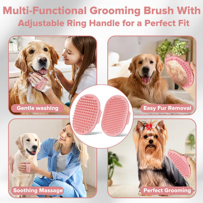 6PCS Pet Grooming Kit for Dogs,Cats and Horses | Dog Washing Gloves | Dog Bath Brush | Dog Bath Gloves | Dog Shampoo Brush | Pet Grooming Gloves | Dog Bath Supplies
