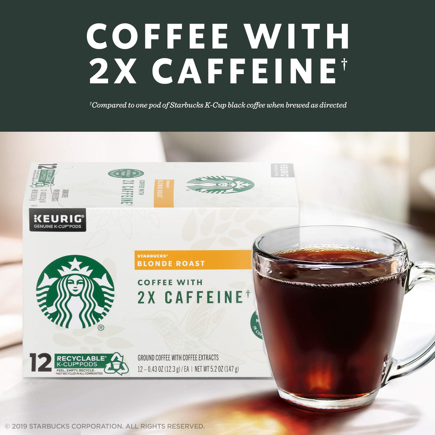 Capsules de café Starbucks K-Cup, pack de variétés de café naturellement aromatisé pour les cafetières Keurig, 100 % arabica, 1 boîte (40 capsules) 