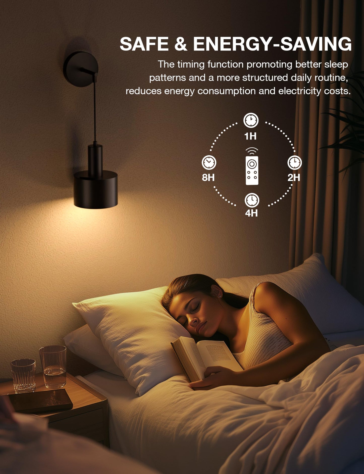 Rechargeable Battery Wall Sconce – 9-Color Dimmable Wireless Light
