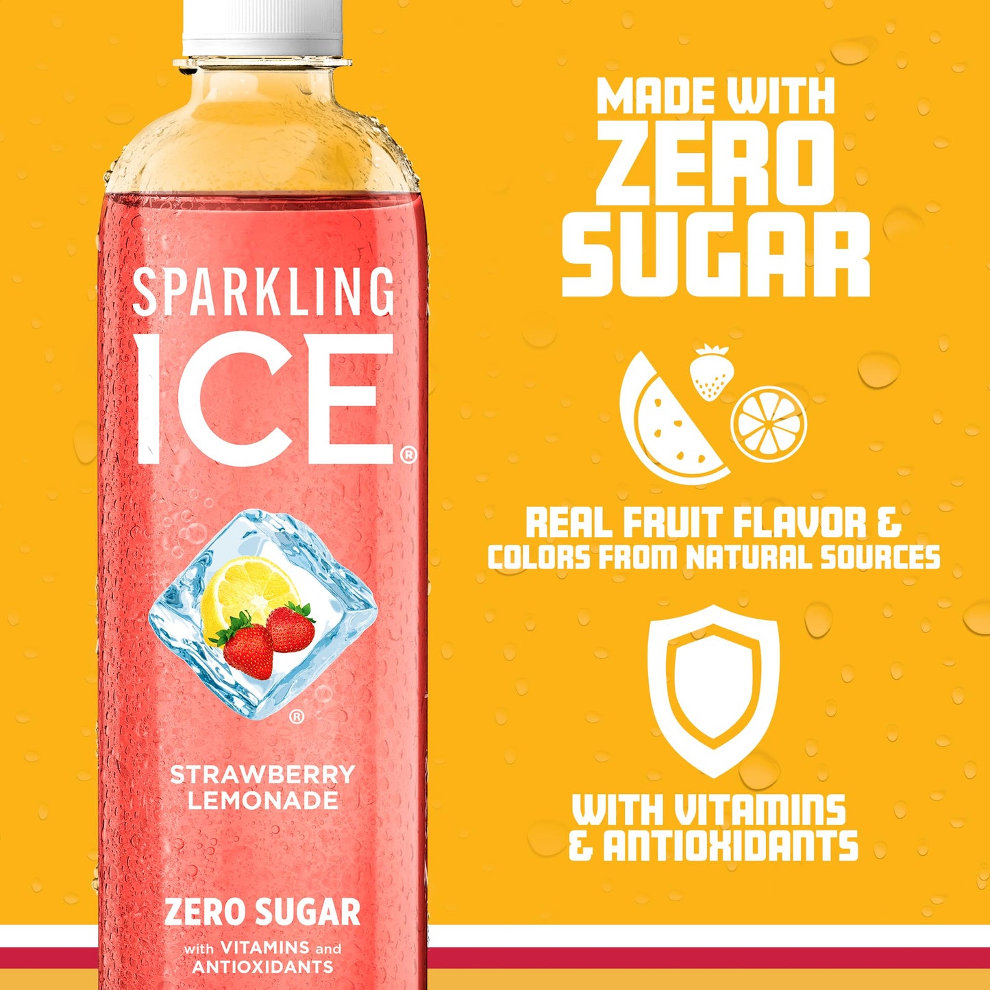 Sparkling Ice, Black Cherry Sparkling Water, Zero Sugar Flavored Water, with Vitamins and Antioxidants, Low Calorie Beverage, 17 fl oz Bottles (Pack of 12)