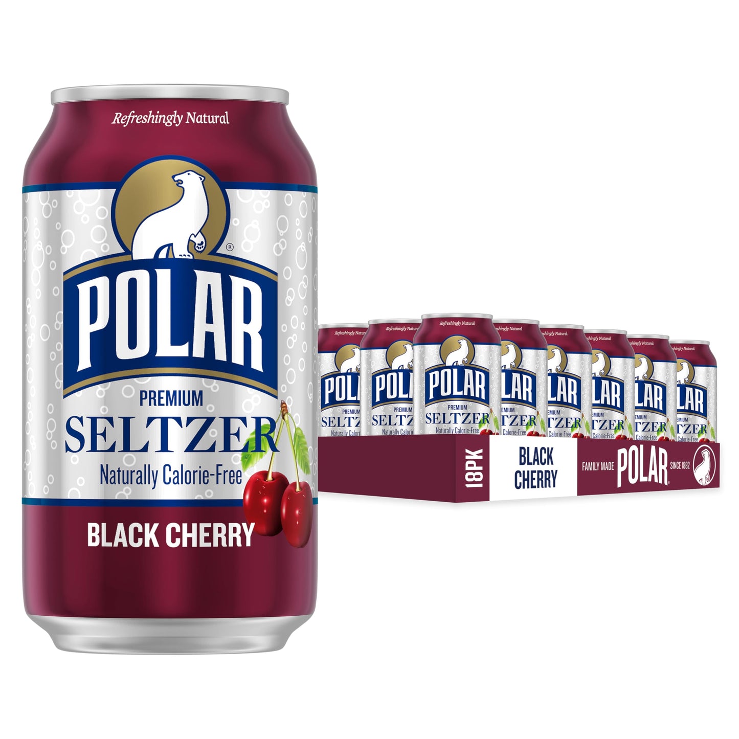 Polar Seltzer Water Original, 12 fl oz Dosen, 18er Packung 