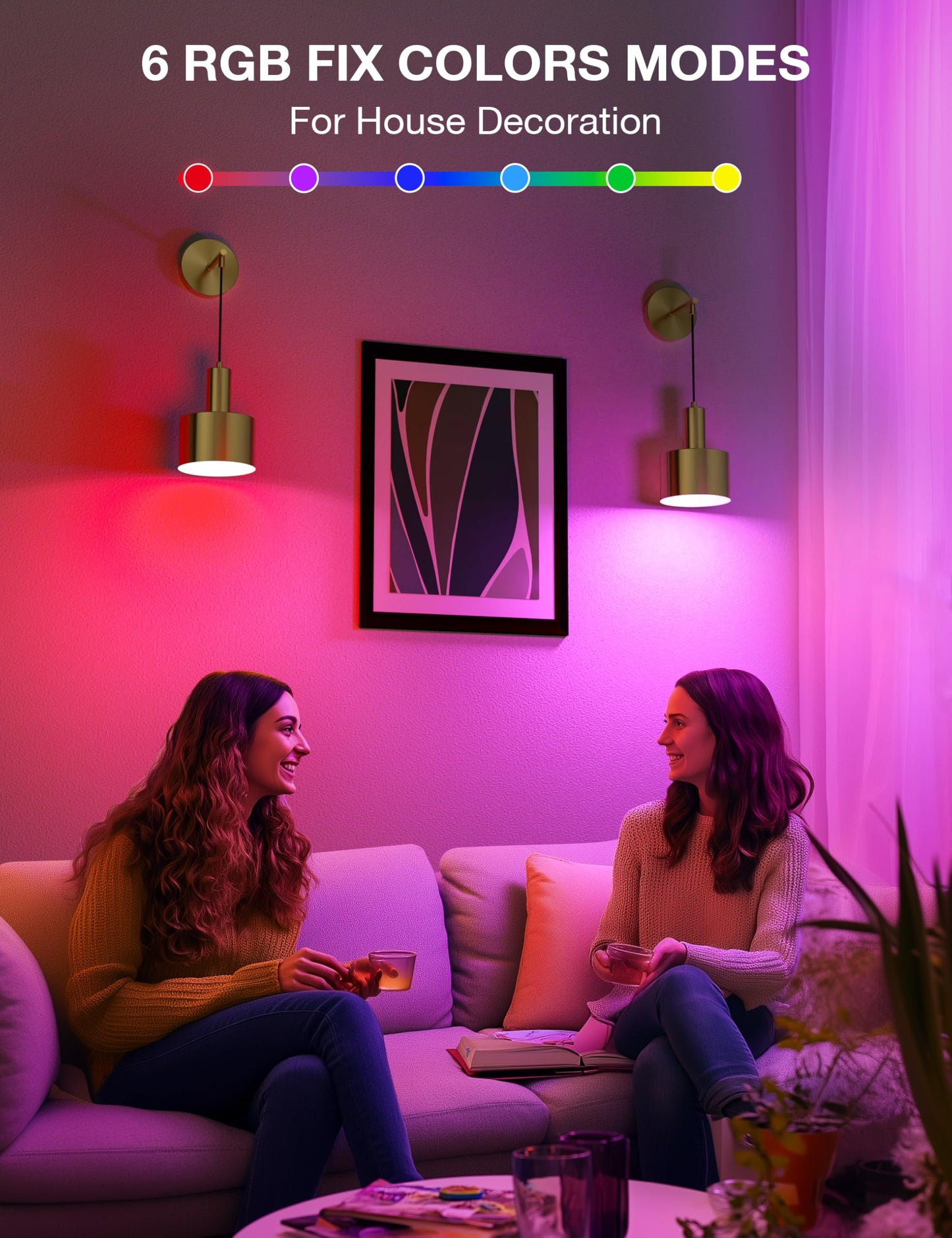 Rechargeable Battery Wall Sconce – 9-Color Dimmable Wireless Light