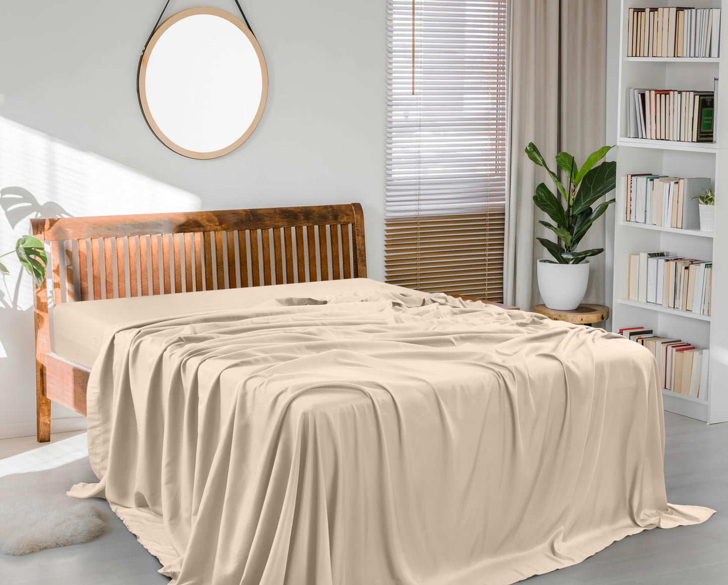 Draps plats Utopia Bedding - Lot de 6 - Tissu en microfibre brossé doux - Draps supérieurs résistants au rétrécissement et à la décoloration - Entretien facile (Queen, Blanc) 