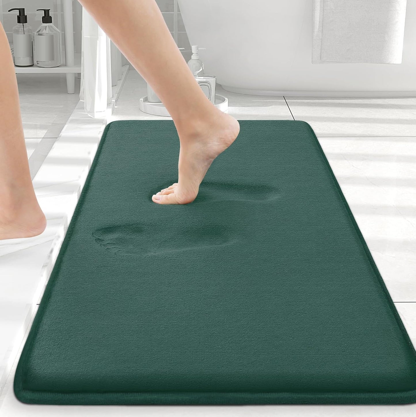Smiry Memory Foam Bath Mat – Ultra Soft, Absorbent, Non-Slip Rug for Bathroom