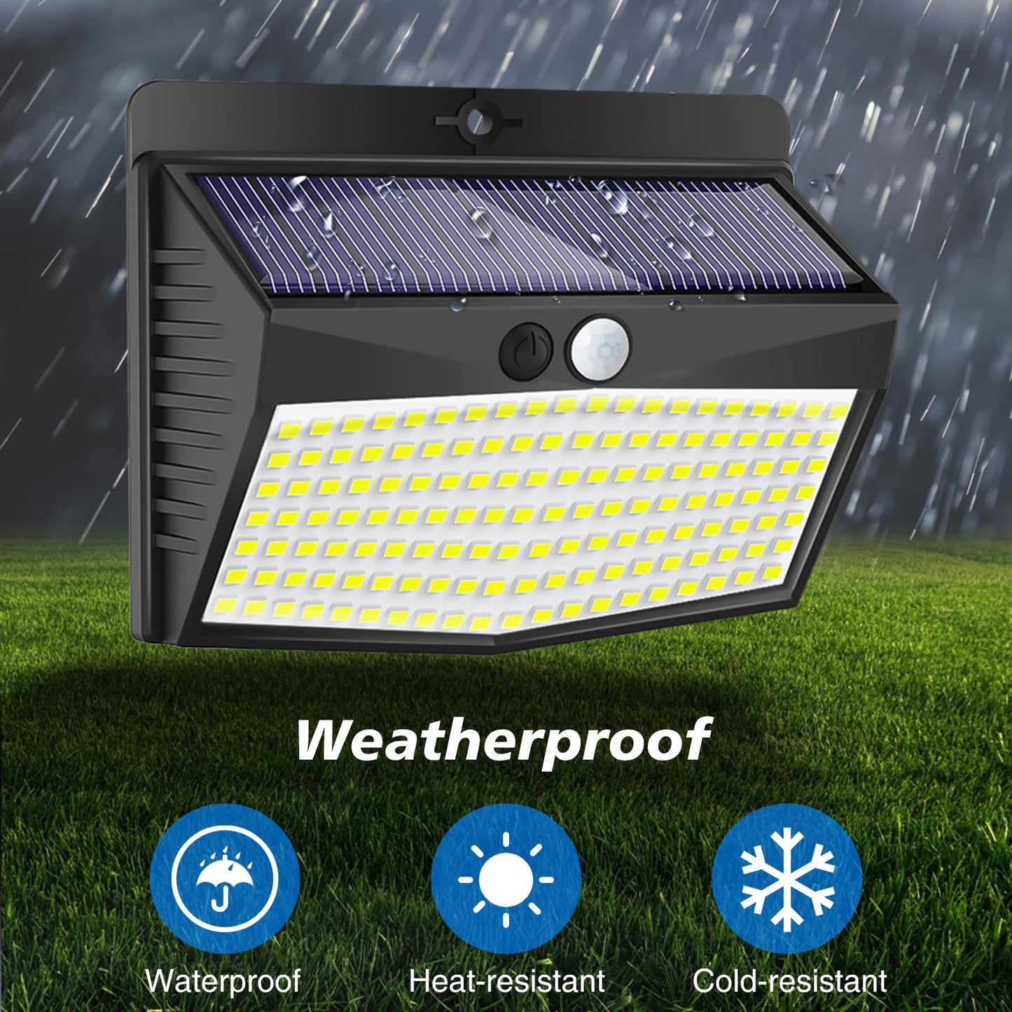 2-Pack Solar Security Lights – Motion Sensor, Waterproof