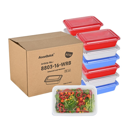 Prep Food Storage Containers with Lids – Reusable BPA-Free Lunch Bento Boxes, Stackable, Microwave, Dishwasher & Freezer Safe