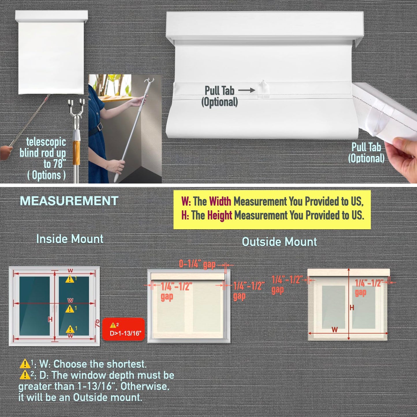 Hiladuo Customized Solar Screen Roller Shade Blinds with Cordless Manual Operation, The Most Popular Screen Fire Retardant Certified Fabric