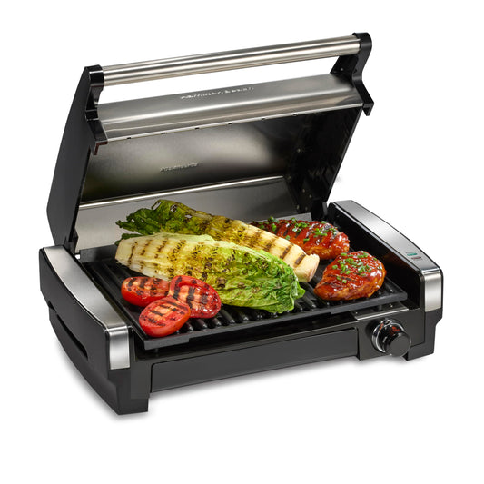 Electric Indoor Searing Grill – 118 sq. in., Viewing Window, Adjustable Temp to 450°F, Stainless Steel