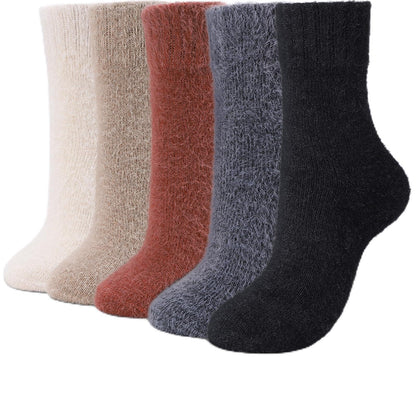5 Pairs Fuzzy Soft Cozy Comfortable Socks for Women, Casual Sleep Comfy Socks, Perfect Warm Winter Gifts for Women