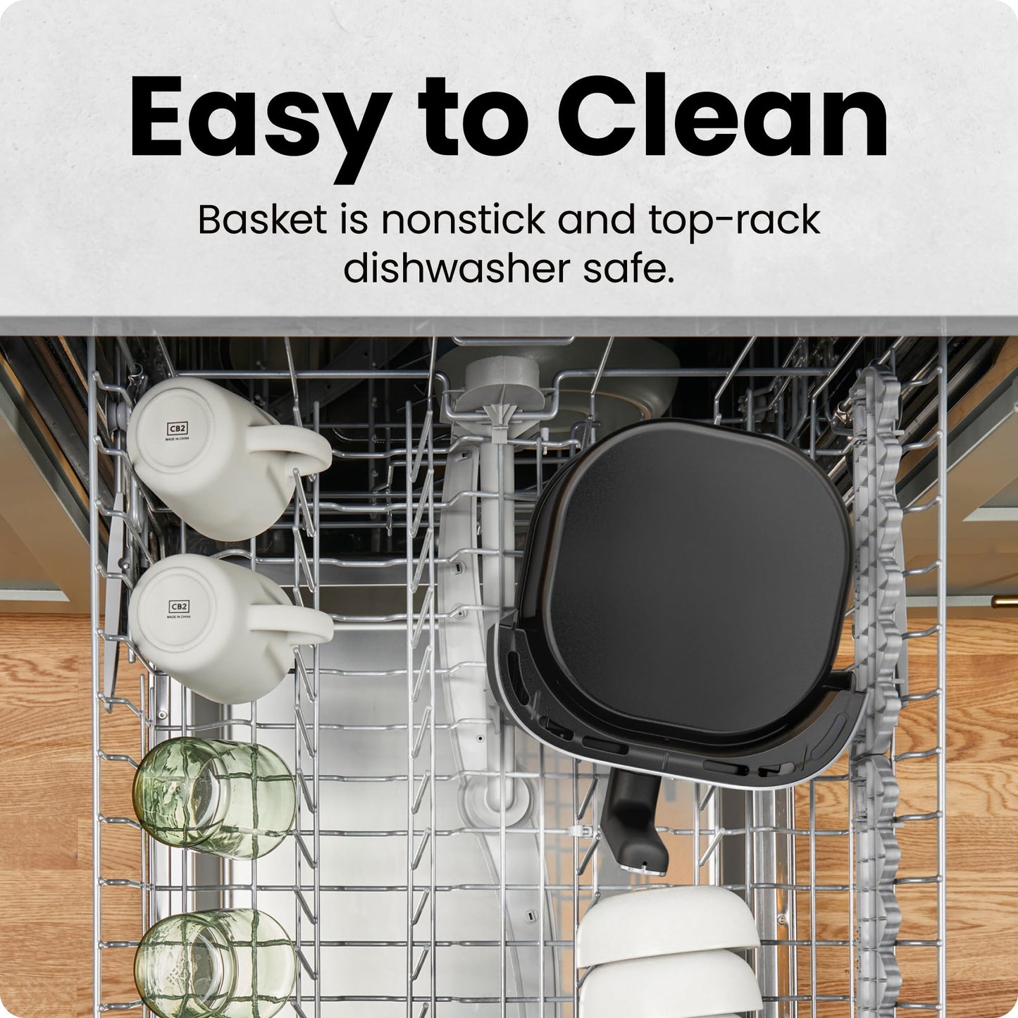 Chefman 6-Quart Air Fryer | Hi-Fry Extra Crisp, Easy-View Window, Touch Controls, 4 Presets, Nonstick Dishwasher-Safe Basket – Black