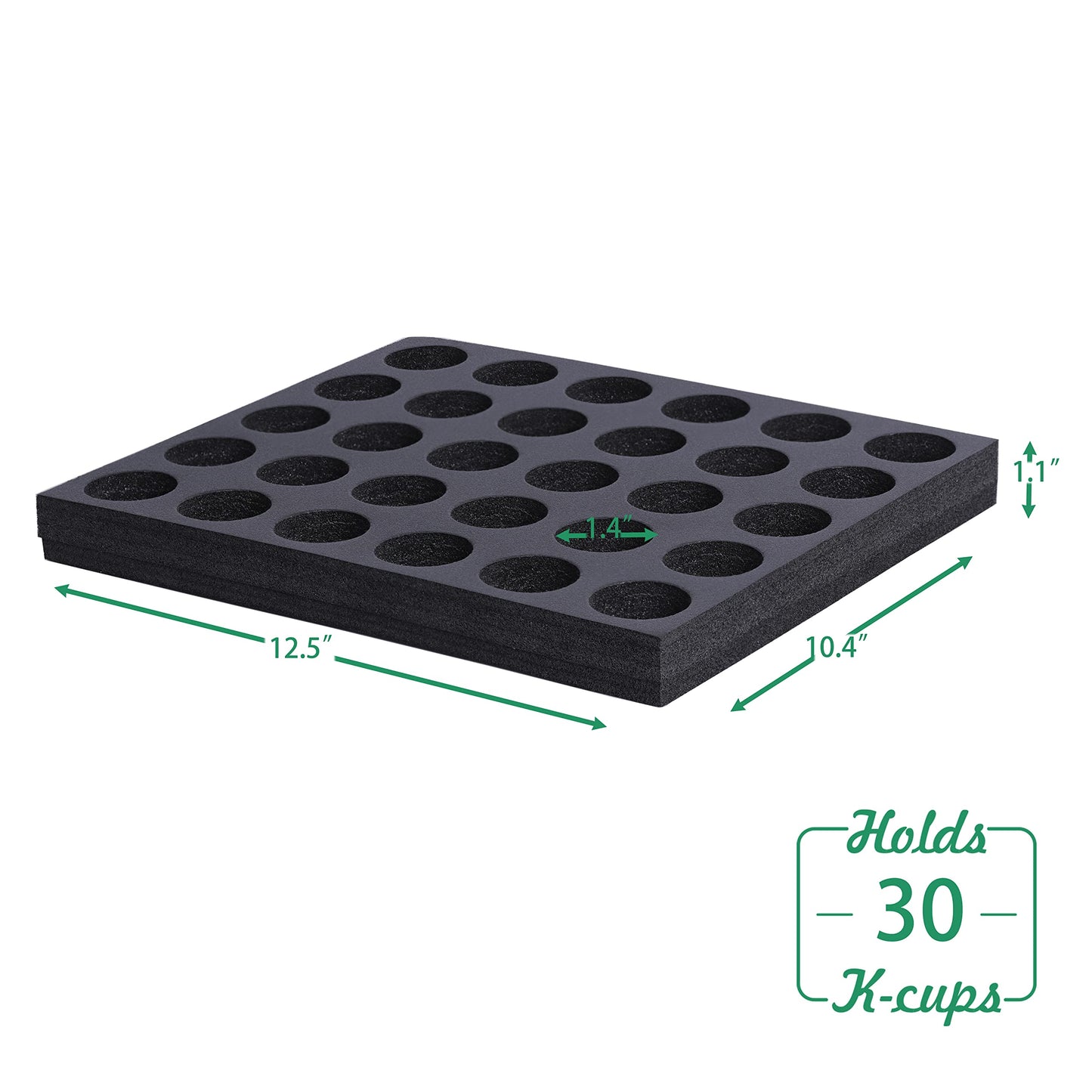 Kaffeepadhalter DIY Größe Organizer 60 Kompatibles Tablett Schublade hält mit Keurig K-Cup 