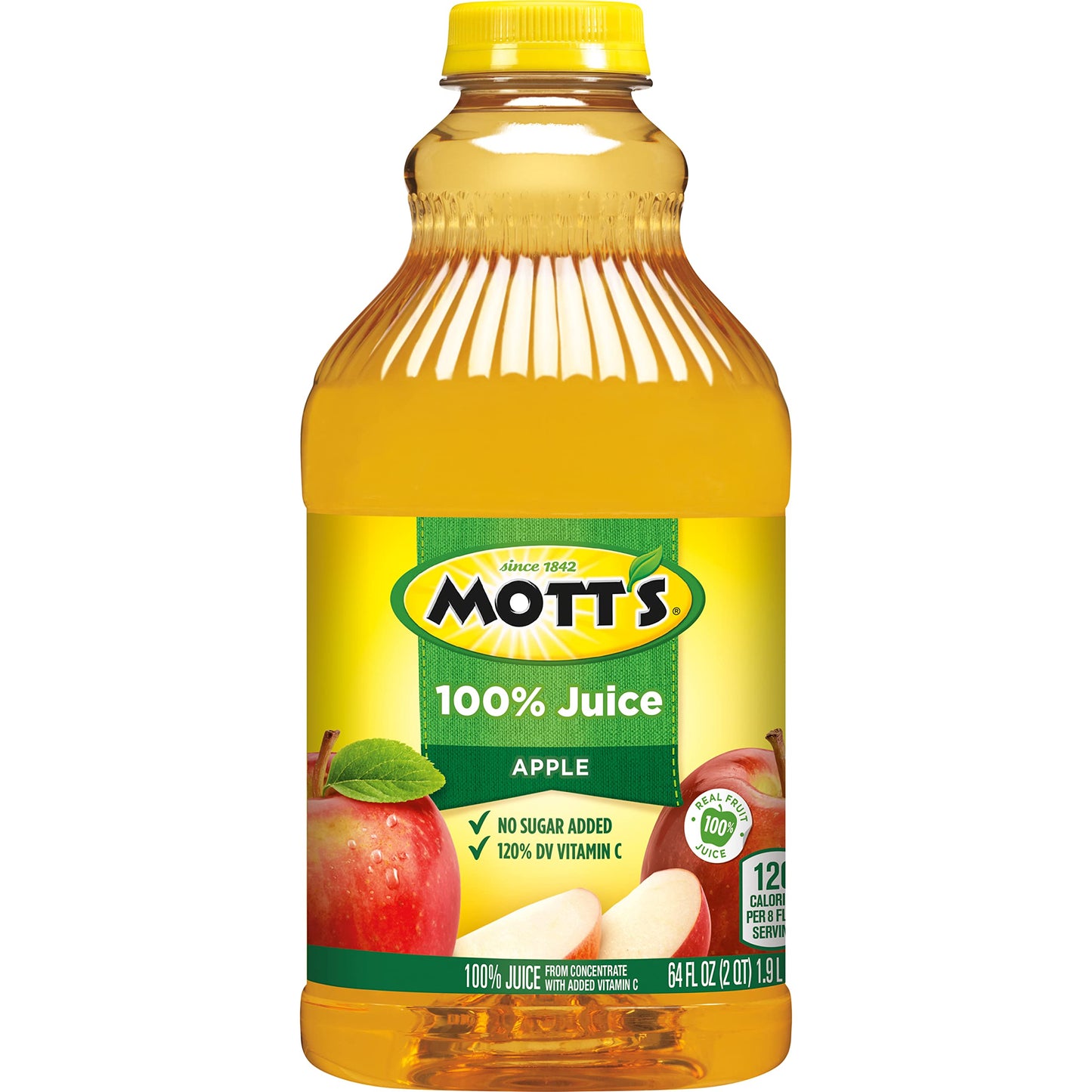 Mott's 100% Original Apple Juice, 8 Fl Oz Bottles, 24 Count (4 Packs Of 6), 2 Servings Of Fruit, 100% Fruit Juice, Gluten-free, Caffeine-free, Kosher, Contains No Artificial Colors Or Sweeteners