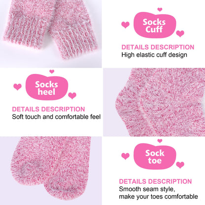 5 Pairs Fuzzy Soft Cozy Comfortable Socks for Women, Casual Sleep Comfy Socks, Perfect Warm Winter Gifts for Women