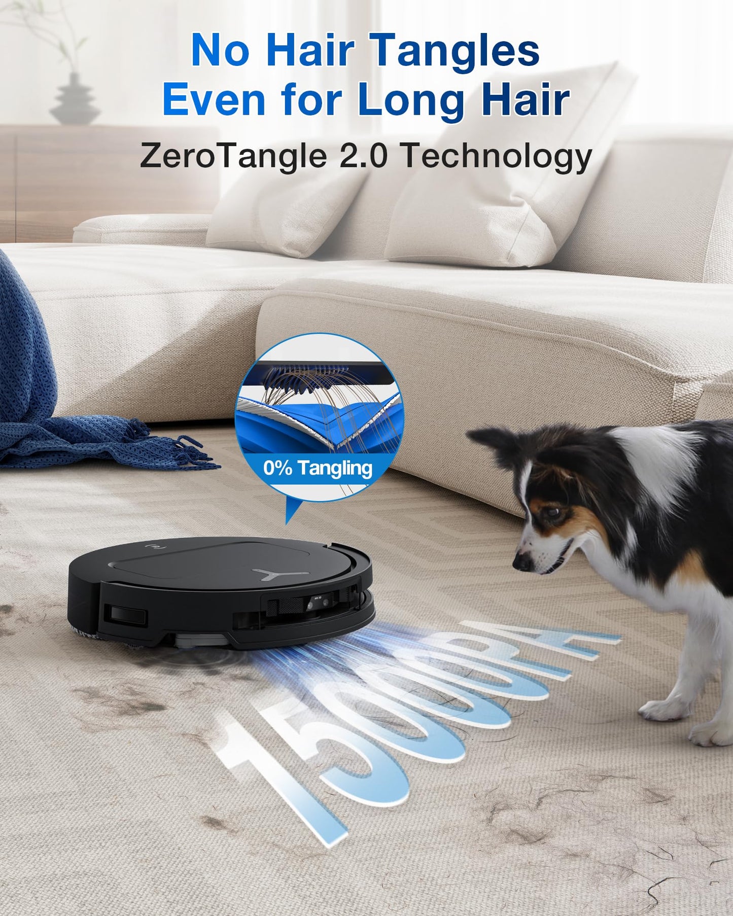 ECOVACS DEEBOT T50 MAX PRO Omni Robot Vacuum and Mop, 18,500Pa Suction, 18mm Auto-Lift, ZeroTangle &TruEdge 2.0, AIVI 3.0 Obstacle Avoidance, Auto Hot Water Mop Wash/Dry/Refill, Self-Emptying