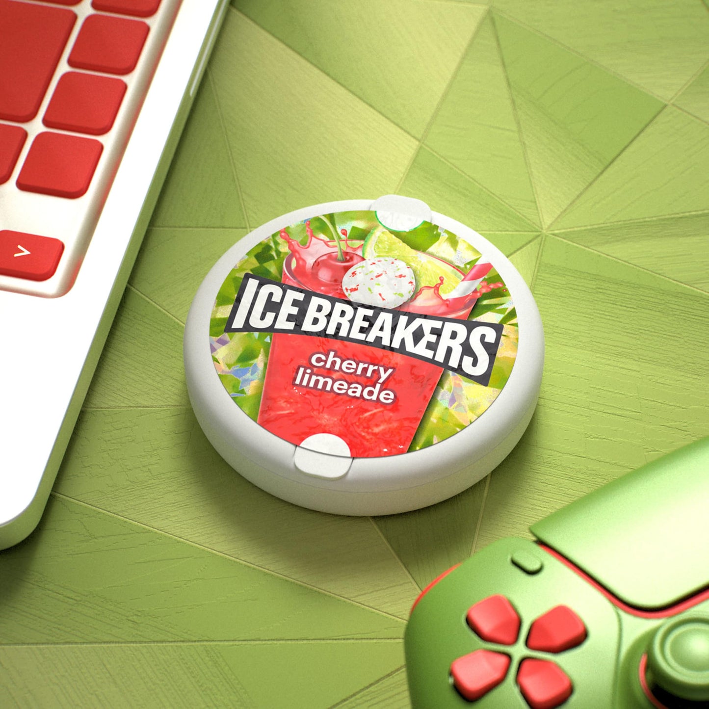 Ice Breakers Duo Fruit Plus Cool Cherry Sugar Free Mints Tins, 1.3 oz (8 Count)