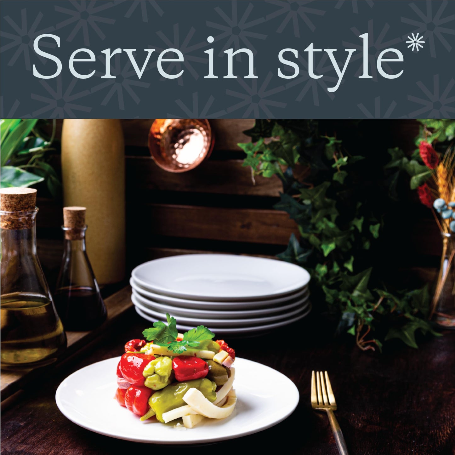 Vikko Ceramic Dinner Plates – Stackable White Plates
