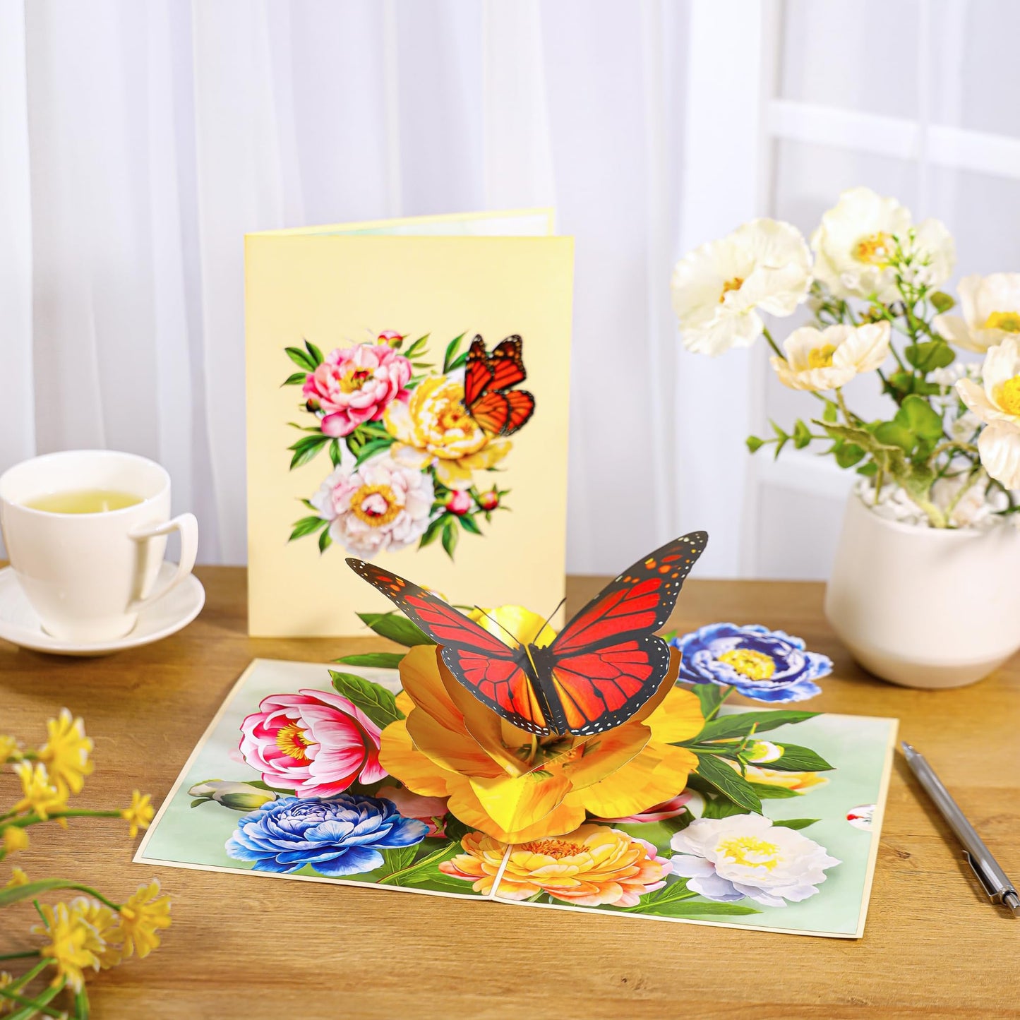 Pop Up Anniversary Card, 3D Cards 6x8 inch