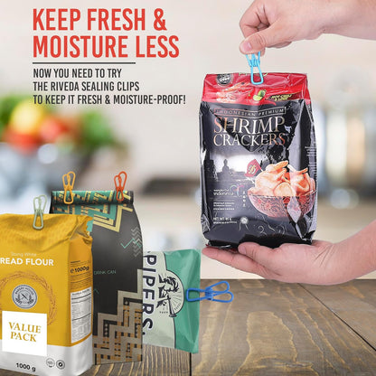 30-Pack Chip Bag Clips (2”) – PVC Coated Food Sealing & Multipurpose Utility Clips