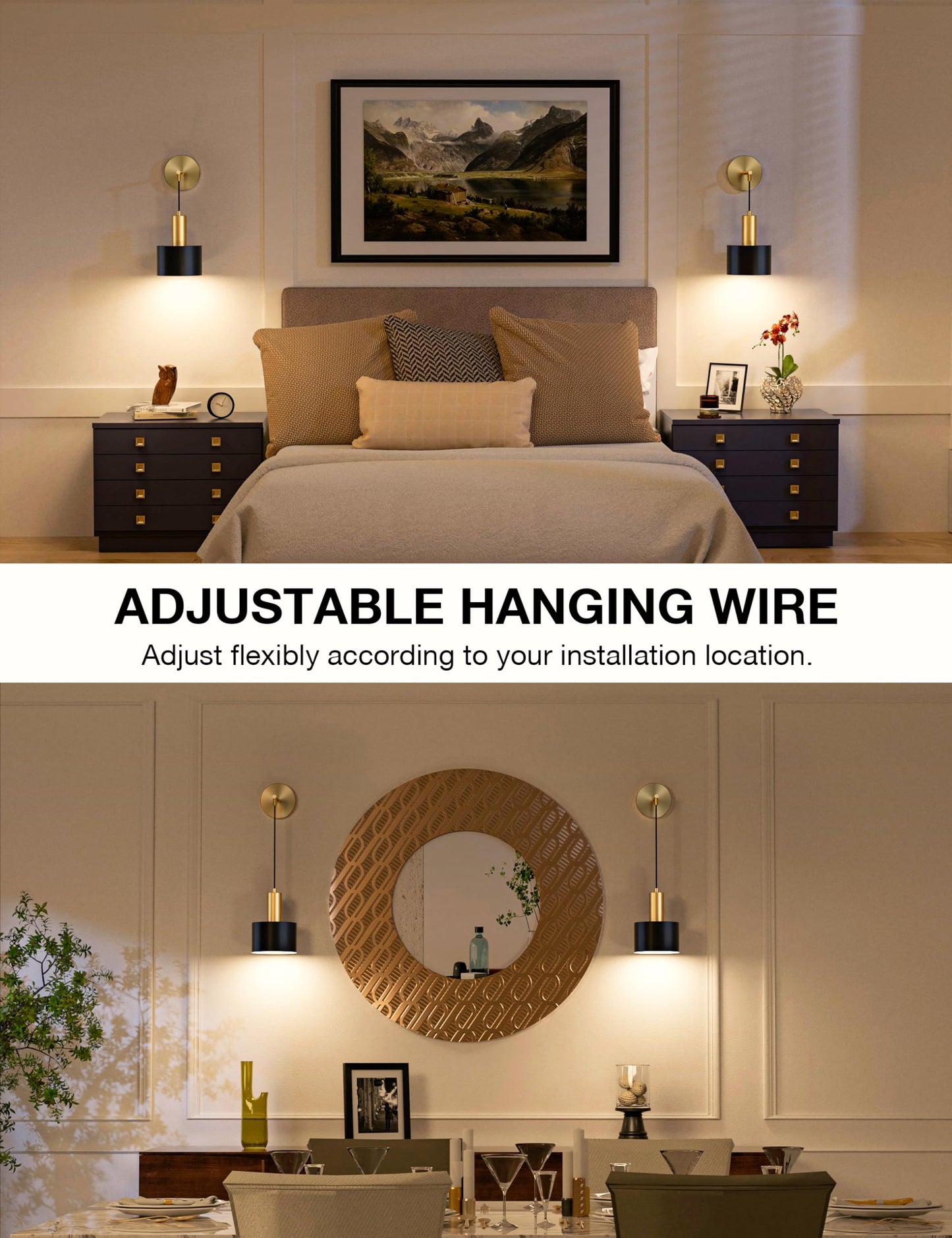 Rechargeable Battery Wall Sconce – 9-Color Dimmable Wireless Light