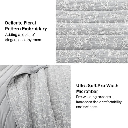 Multiple Colors & Sizes (Twin, Full/Queen, King) – Lightweight 3-Piece Microfiber Bedding