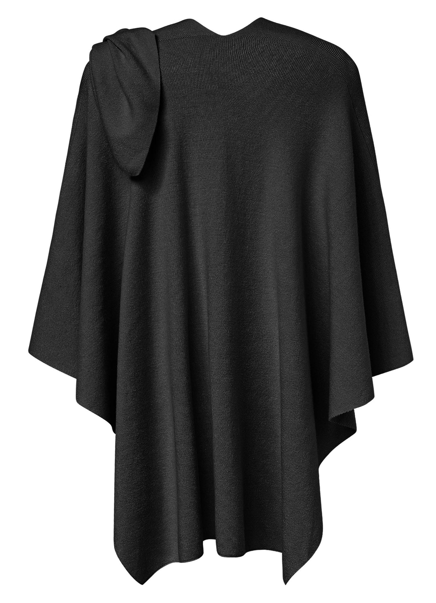 PULI Femmes Grand Poncho Croisé Sur Le Devant Pull Enveloppant Topper Tricoté Élégant Châles Cape pour l'Automne Hiver